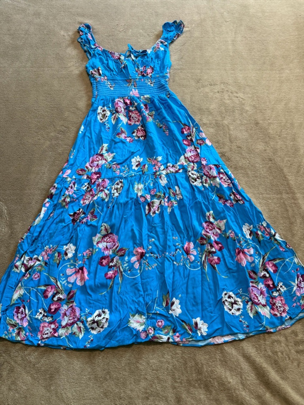 Blue Floral Maxi Sundress